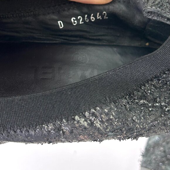 Chanel Stretch Spirit Cap Toe Flats in Dark Silver Size 8 38 - Picture 9 of 11